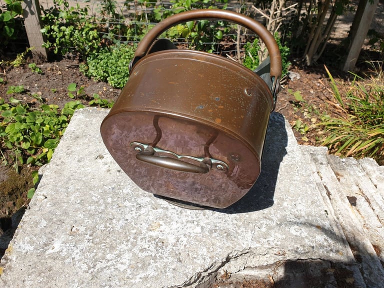 Copper coal scuttle bucket