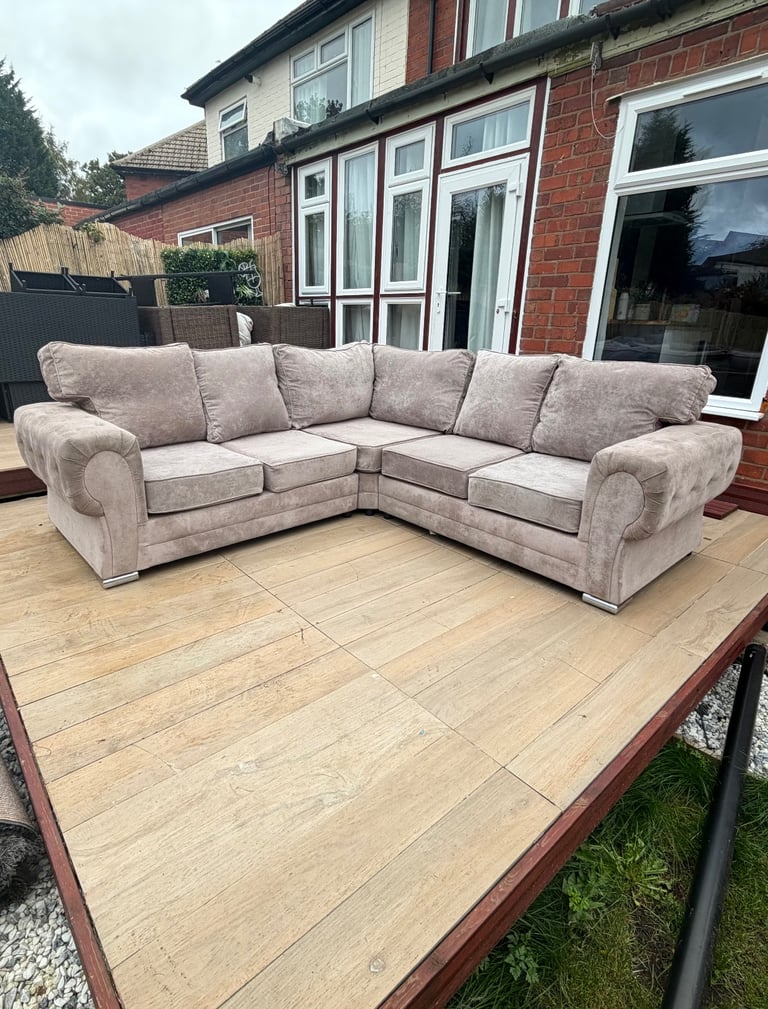 Beige Verona Corner Sofa 