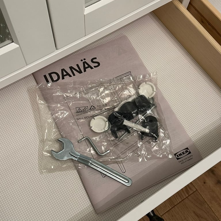 IKEA IDANAS Display Cabinet with Glass Doors