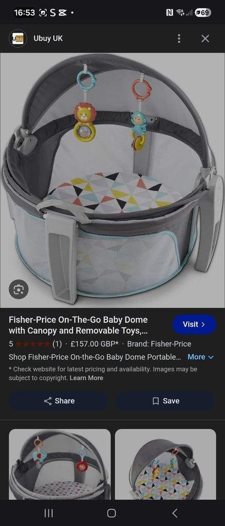Fisher price on the go baby dome 