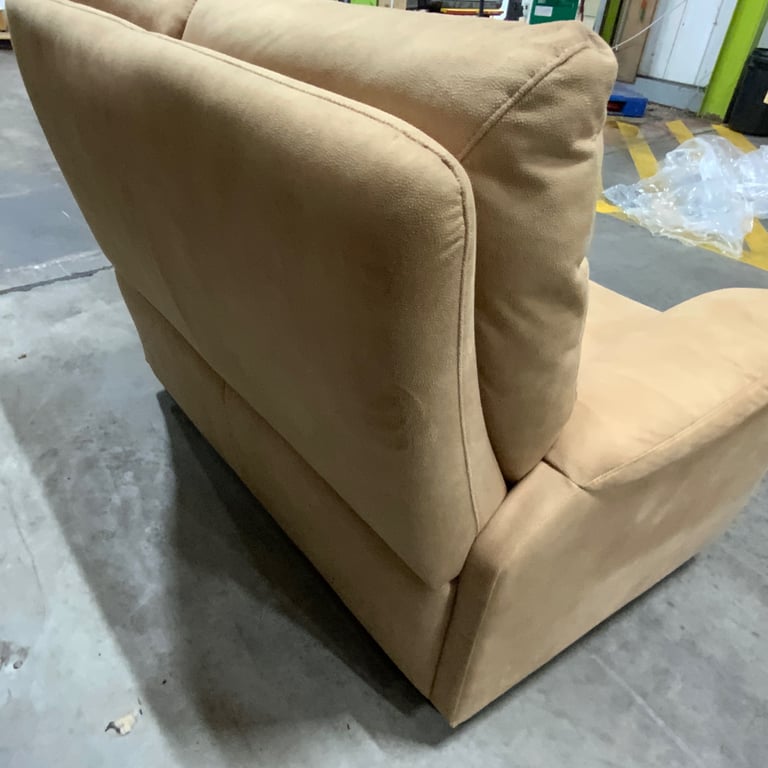 Beige Material Velvety Sofa