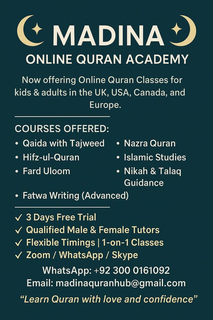Quran Classes in English & Urdu – Free Trial Available