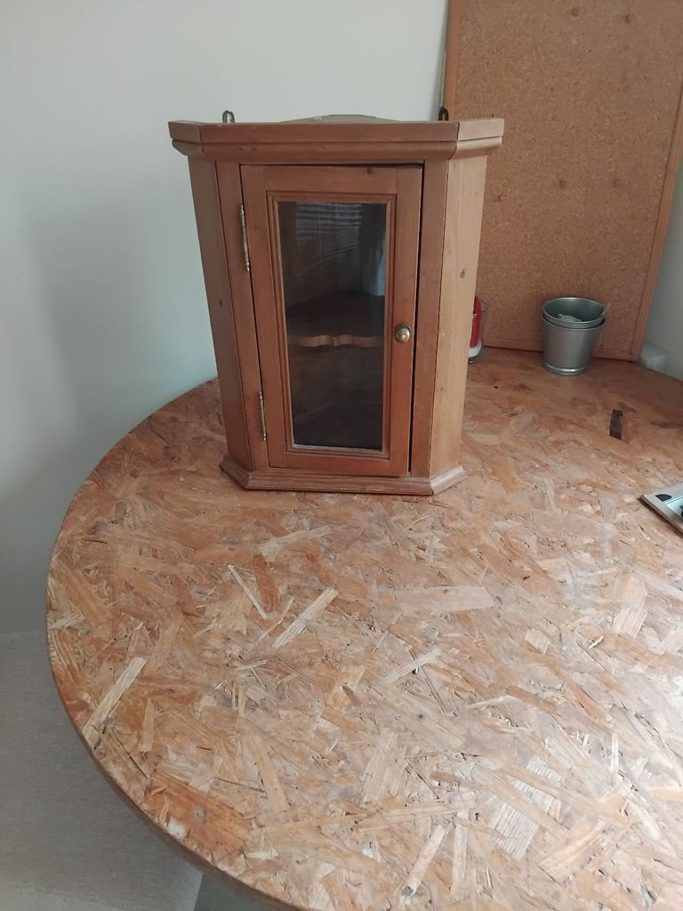 Antique pine corner cabinet
