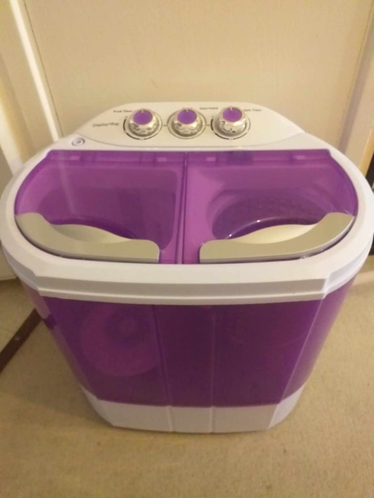 image for Portable Mini Washing Machine Twin Tub Compact Dryer Laundry Washer for camper .