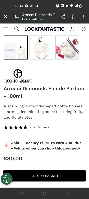 Genuine Armani white diamonds eau de parfum 100 ml | in Coatbridge ...