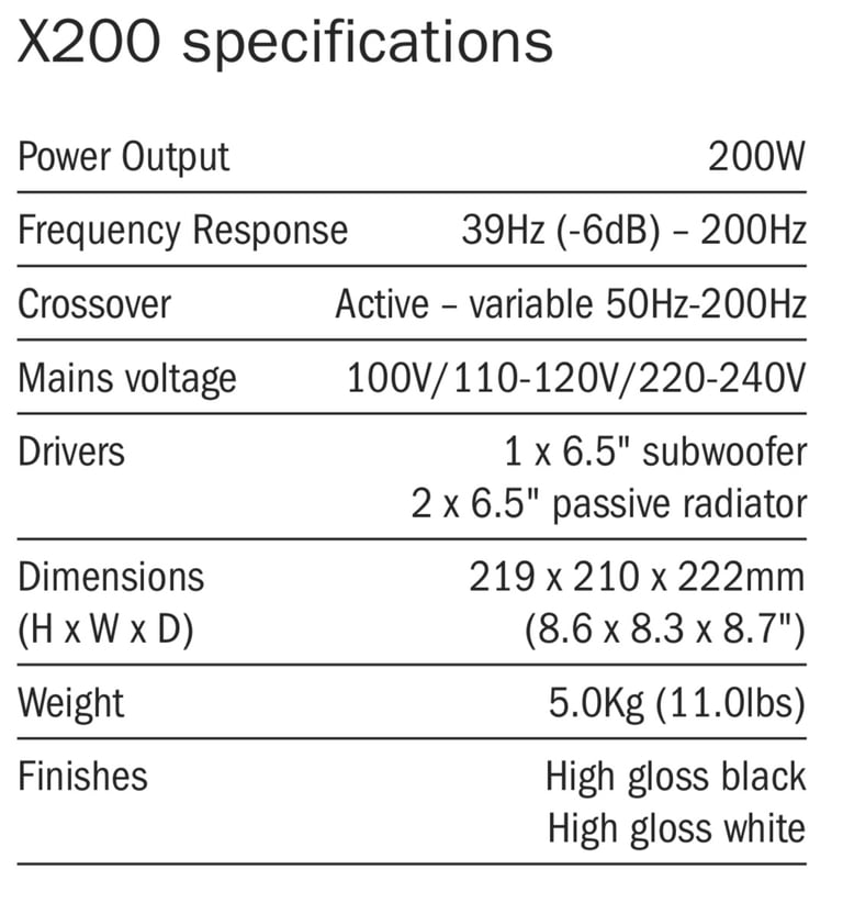 Cambridge Audio Minx X200 subwoofer
