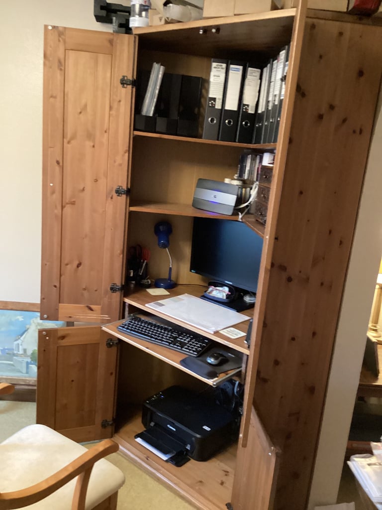 IKEA hideaway corner Desk inc Pullout Keyboard Drawer Home Office Furniture ALVE work station