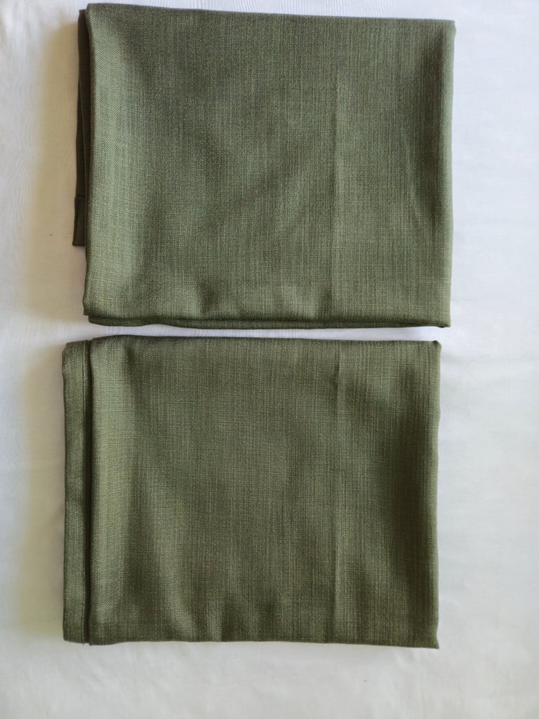 2X SET OF Curtain Poles - Antique Brass Plain Metal Ball Extendable Curtain WITH 2 CURTAINS
