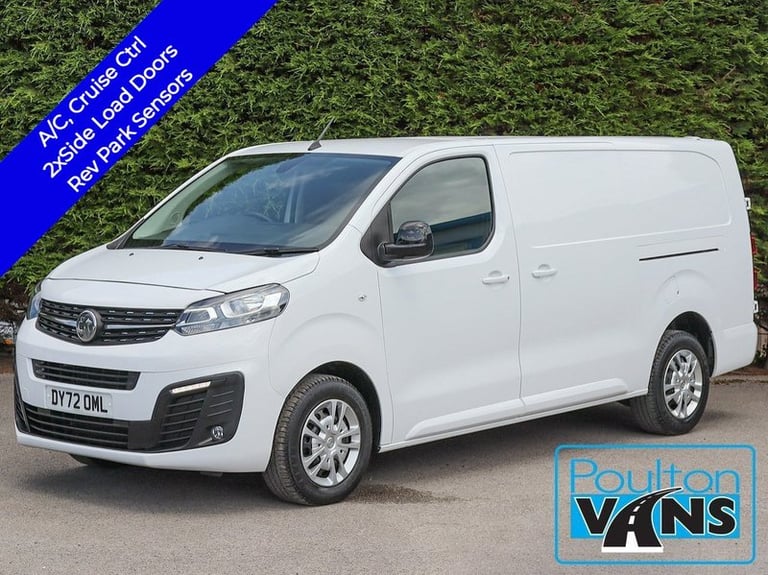 2022 Vauxhall Vivaro 2900 Sportive 1.5 TURBO D 100BHP L2 LONG PANEL VAN, AIR CON, CRUISE, TWIN S ...