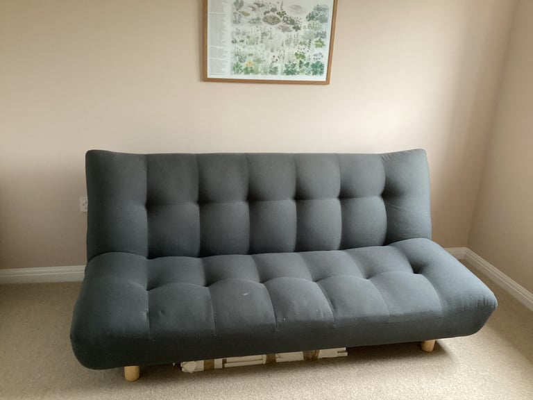 image for Habitat Kota 3 seater fabric clic clac sofa bed in charcoal grey 