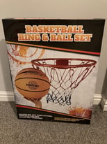 Basketball ring and ball set -new 