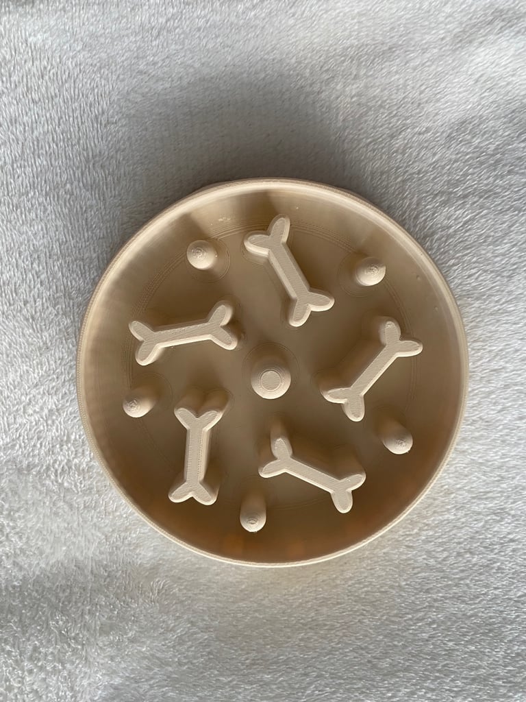 handmade 3D printed dog/ cat slow feeder bowl.