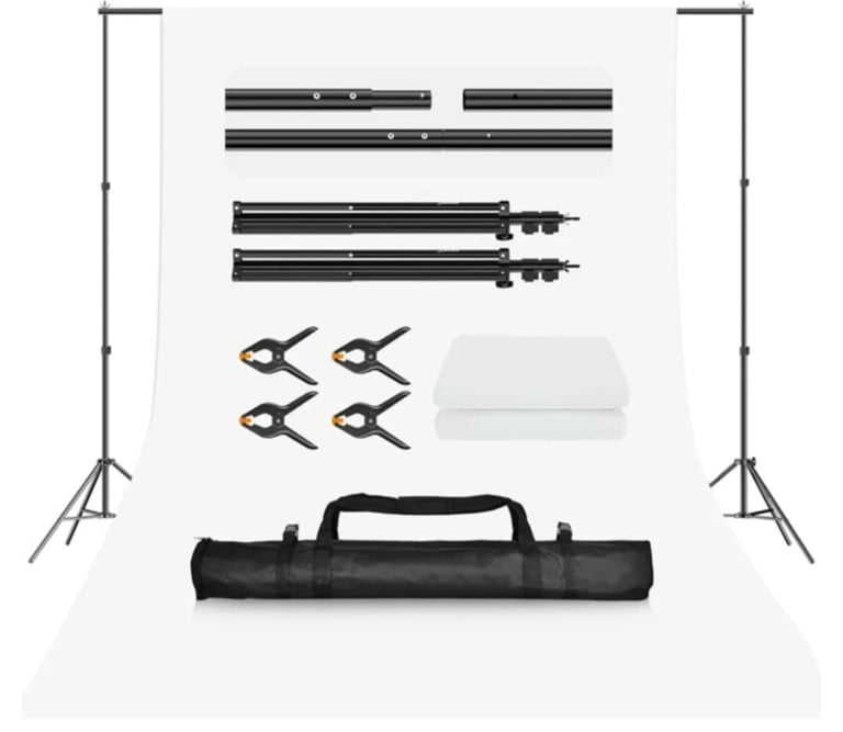 image for 2x2m background stand set white background photo background Support 