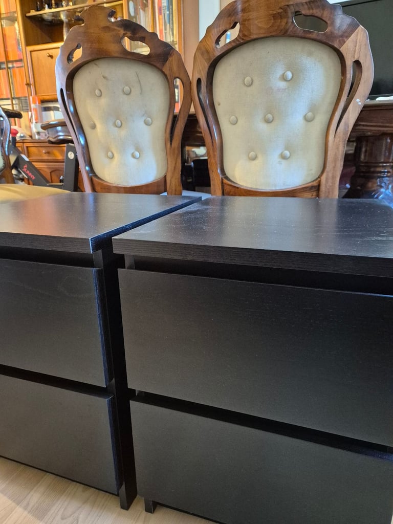 PAIR OF IKEA MALM CHEST OF DRAWERS 