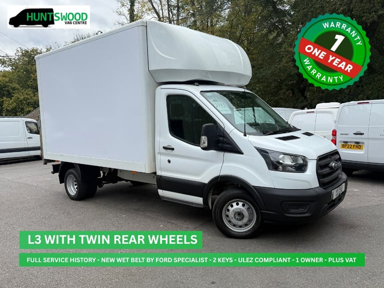 2021 FORD TRANSIT 2.0L DIESEL L3 LUTON WITH TWIN REAR WHEELS &amp; TAIL LIFT - 130K