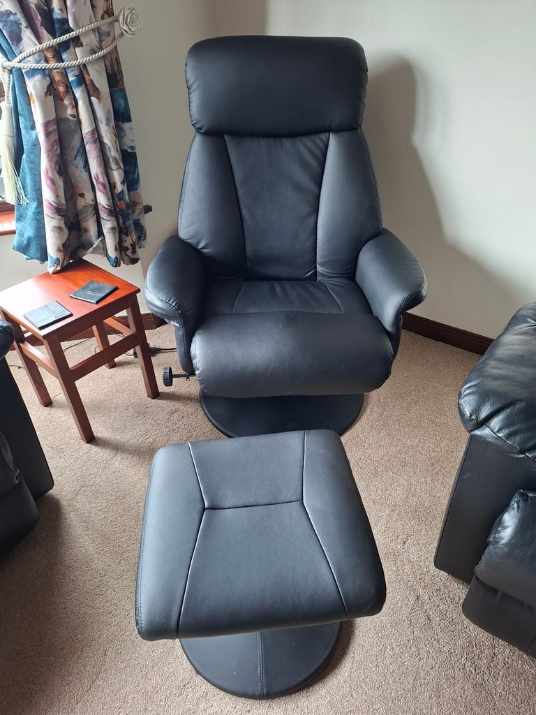 image for Single recliner chair with stool