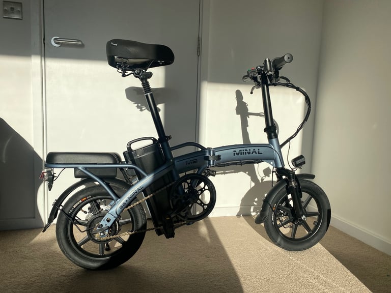 image for Minal M2 Grey Folding Electric Bike E-Bike 250W Motor 48V 15AH Battery 34km/h New