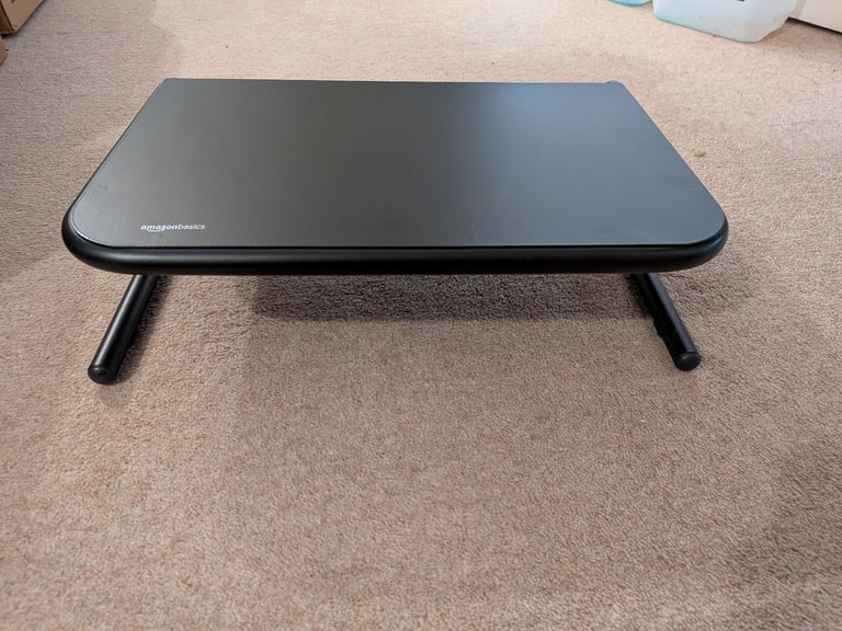 3x AmazonBasics Metal Monitor Stand - Black - Holds up to 18 kg