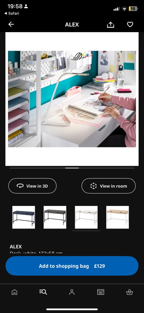 White Ikea Office desk