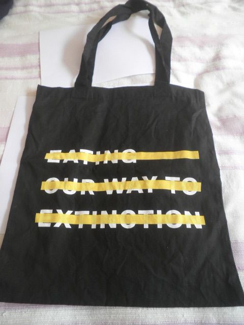 Tote Bag Shopping Bag Reusable – Black Cotton Printed