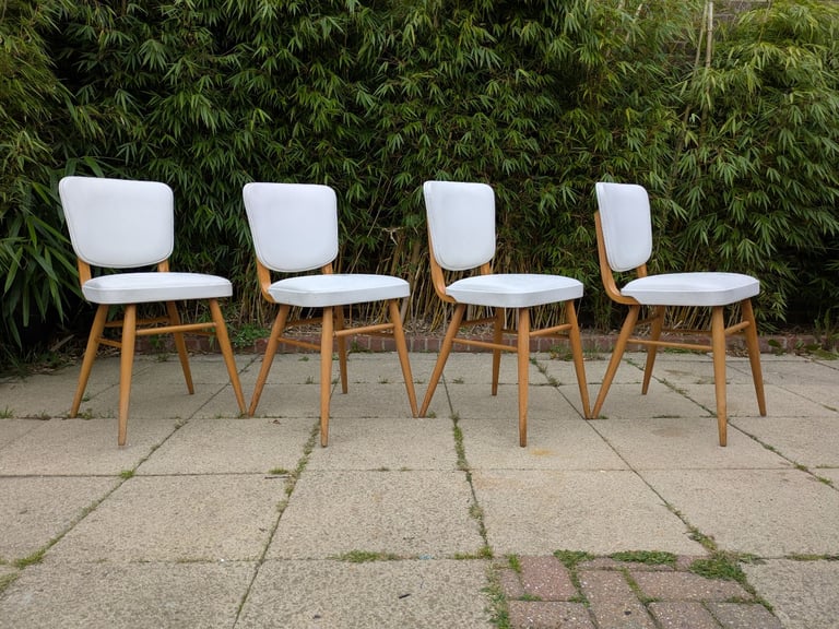 4 x Vintage Retro Dining Chairs MCM Delivery Available 