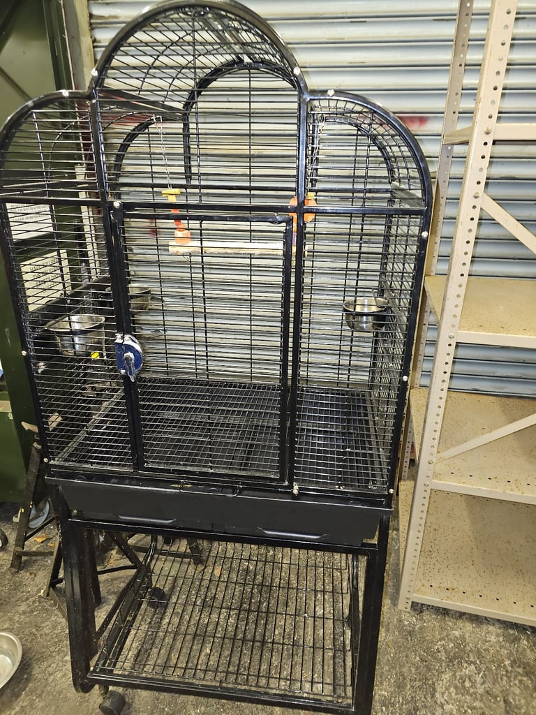 Small medium and large bird cages