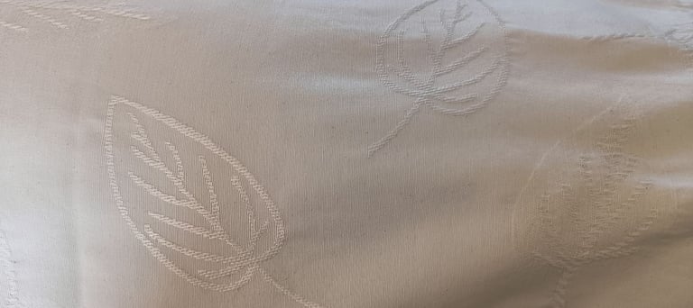 Cream pencil pleat curtains 66x72
