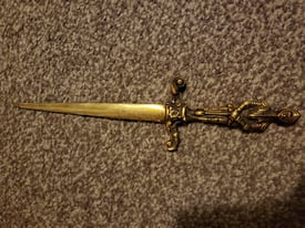 Brass knight letter opener. £15