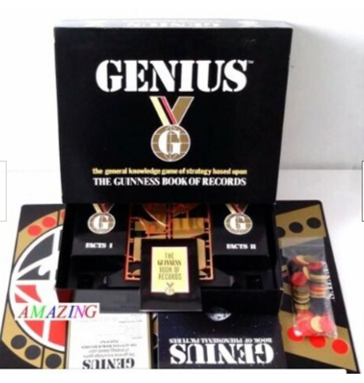 GENIUS - THE GUINESS BOOK OF RECORDS BOARD GAME - GENERAL KNOWLEDGE QUESTIONS