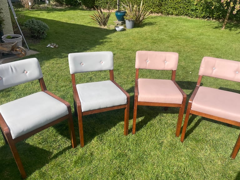 image for Dining Chairs- pink and grey 