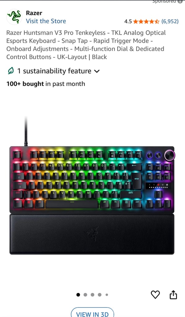 image for Razer huntsman v3 pro 