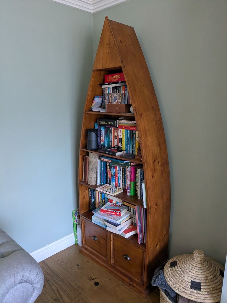 image for Barker & Stonehouse Reclaimed Wood Boat Bookcase 