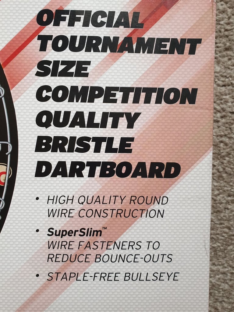 NEW Unicorn Dartboard, Cabinet & 2 Sets of Darts 