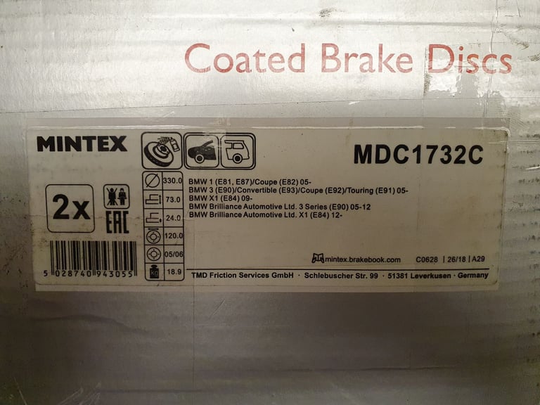 Brake discs for BMW