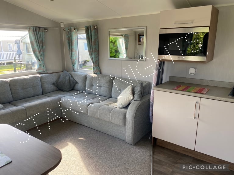 Lovely dog friendly caravan on Presthaven beach resort. Sleeps 8