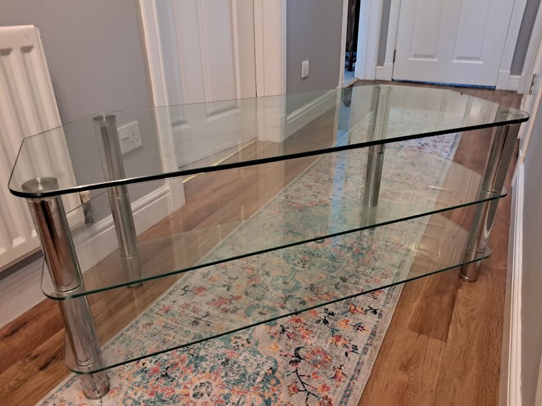 Glass TV table