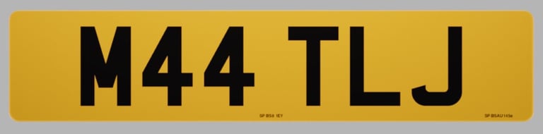 M44 TLJ Private number plate on retention Matt