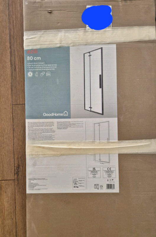 GoodHome Ezili Black Shower Enclosure 