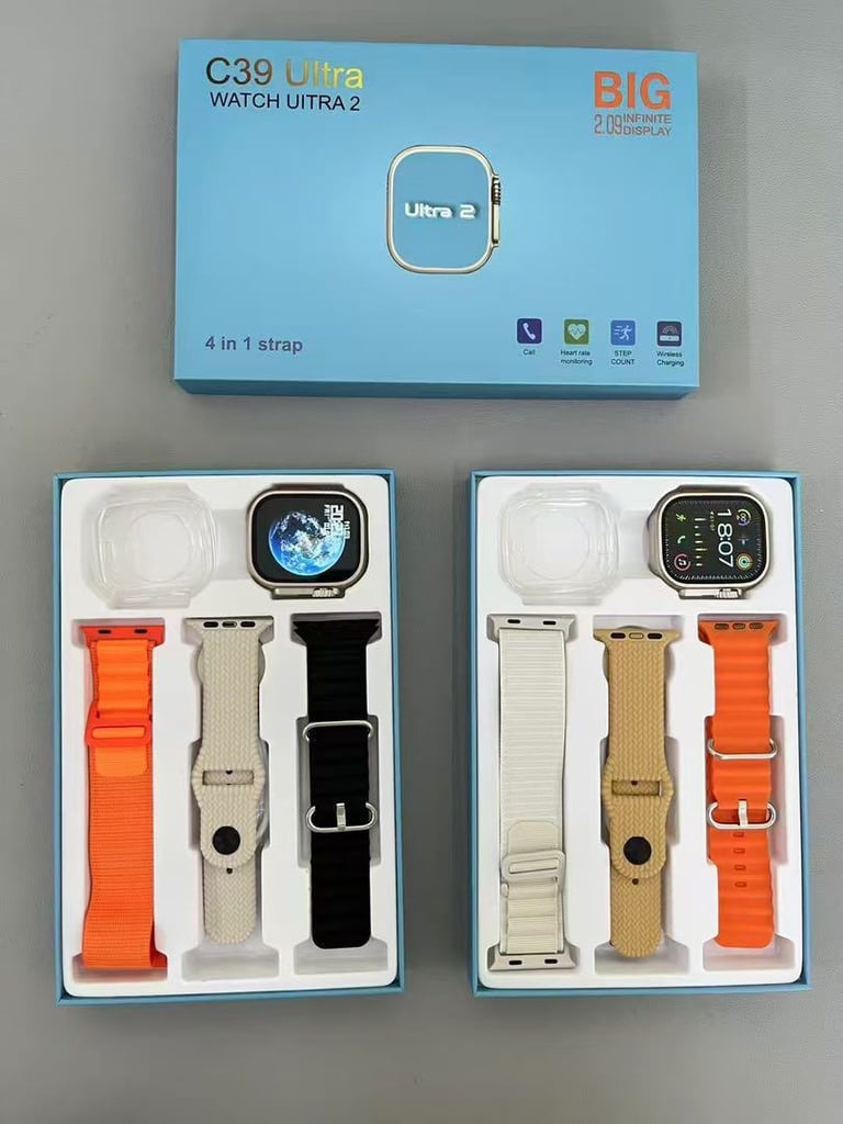 image for C39 ULTRA 2 Smart watch Gift Set ios android fitness bluetooth sports