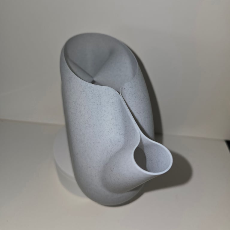 Handcrafted 3D-Printed Marble Effect Plant Pots with Live House Plants