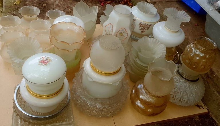 55 x Vintage Glass Lamp Shades