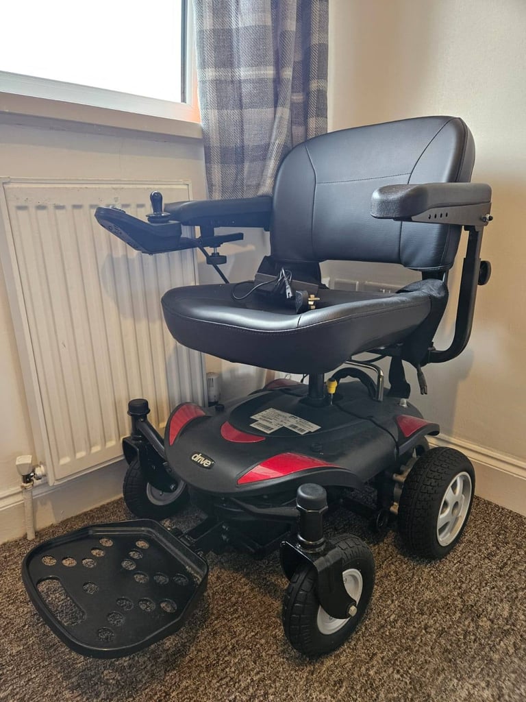 image for Titan Compact Powerchair Electric Wheelchair Red Wheelchair