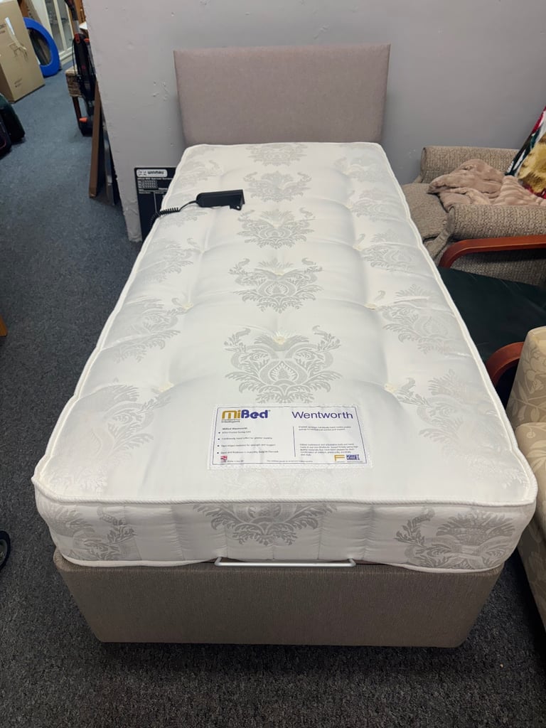 Electric single bed & mattress 