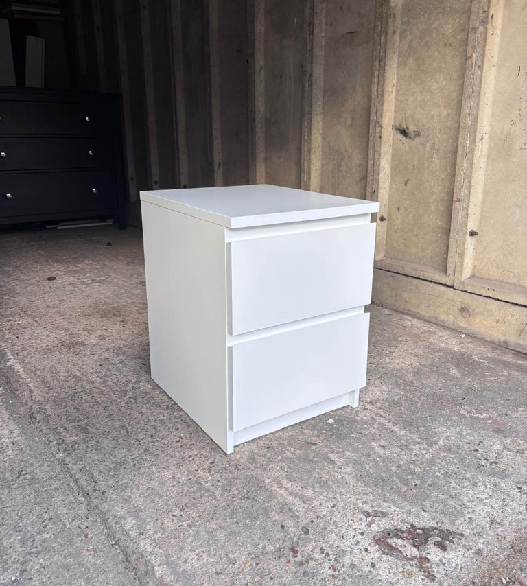 1 x ikea malm white bedside drawer 