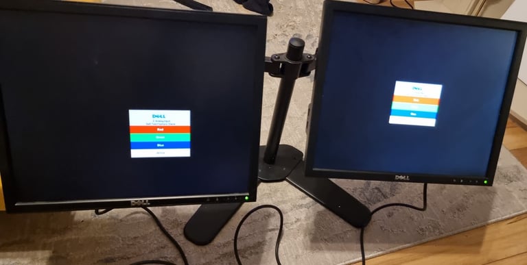 image for Dell Monitors x2 on a dual arm mount