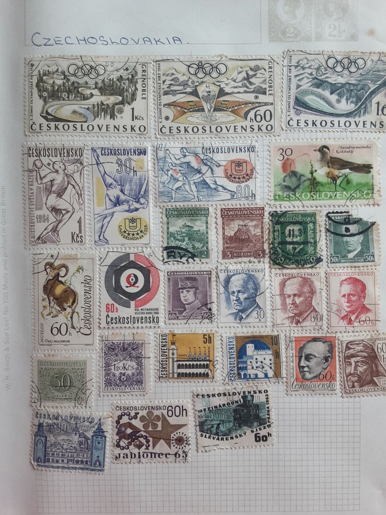 Stamp Collection in Album