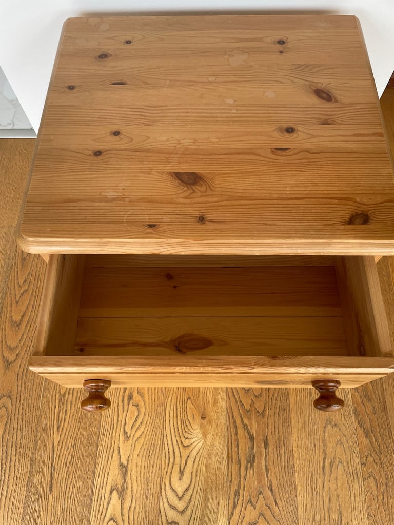Solid Pine Bedside Chest of Drawers