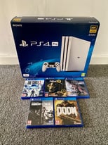 PS4 Pro White SSD 500GB Boxed + 5 games