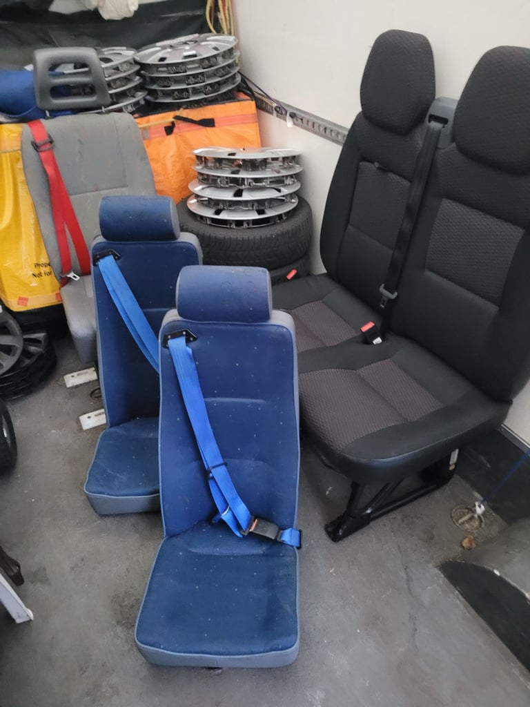 image for Camper van seat bundle consisting of a double bench seat and 3 single seats just £100 