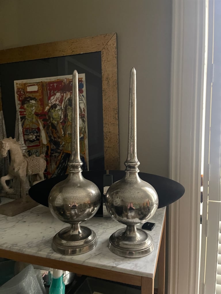Stunning Oversized Decorative Metal Finials 